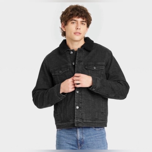 Goodfellow & Co Other - New Goodfellow & Co. Mens Sherpa Denim Trucker Jacket Coat Warm Heavy Szie M